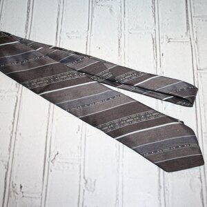 🌫️ Vintage Gray Striped Tie – 2727 Collection (60" x 3")